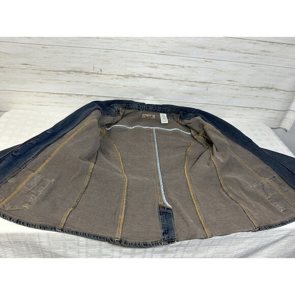 Levis Strauss Jean Jacket XL Womens Denim 3 Button Blazer Chore Coat Barn vtg. - Picture 12 of 15
